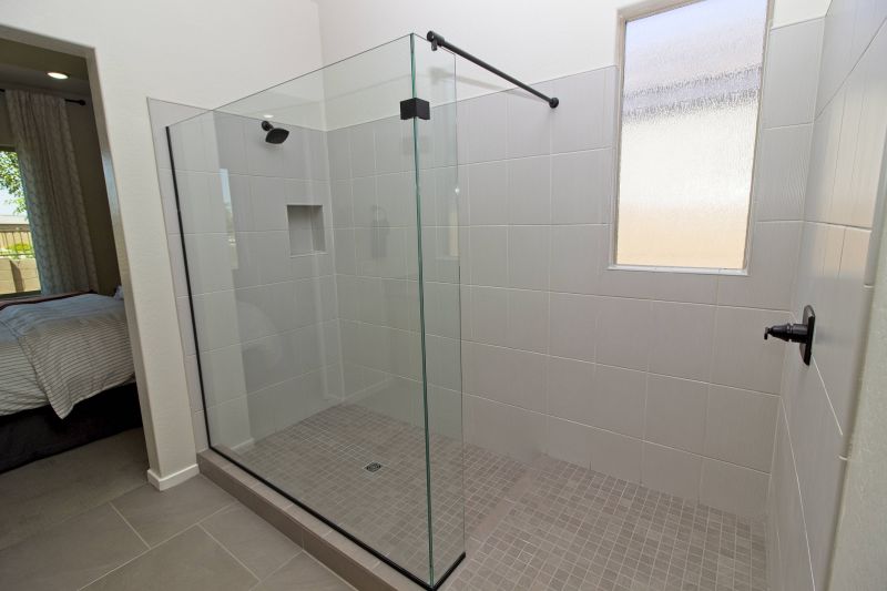Tile-Design Shower Enclosure
